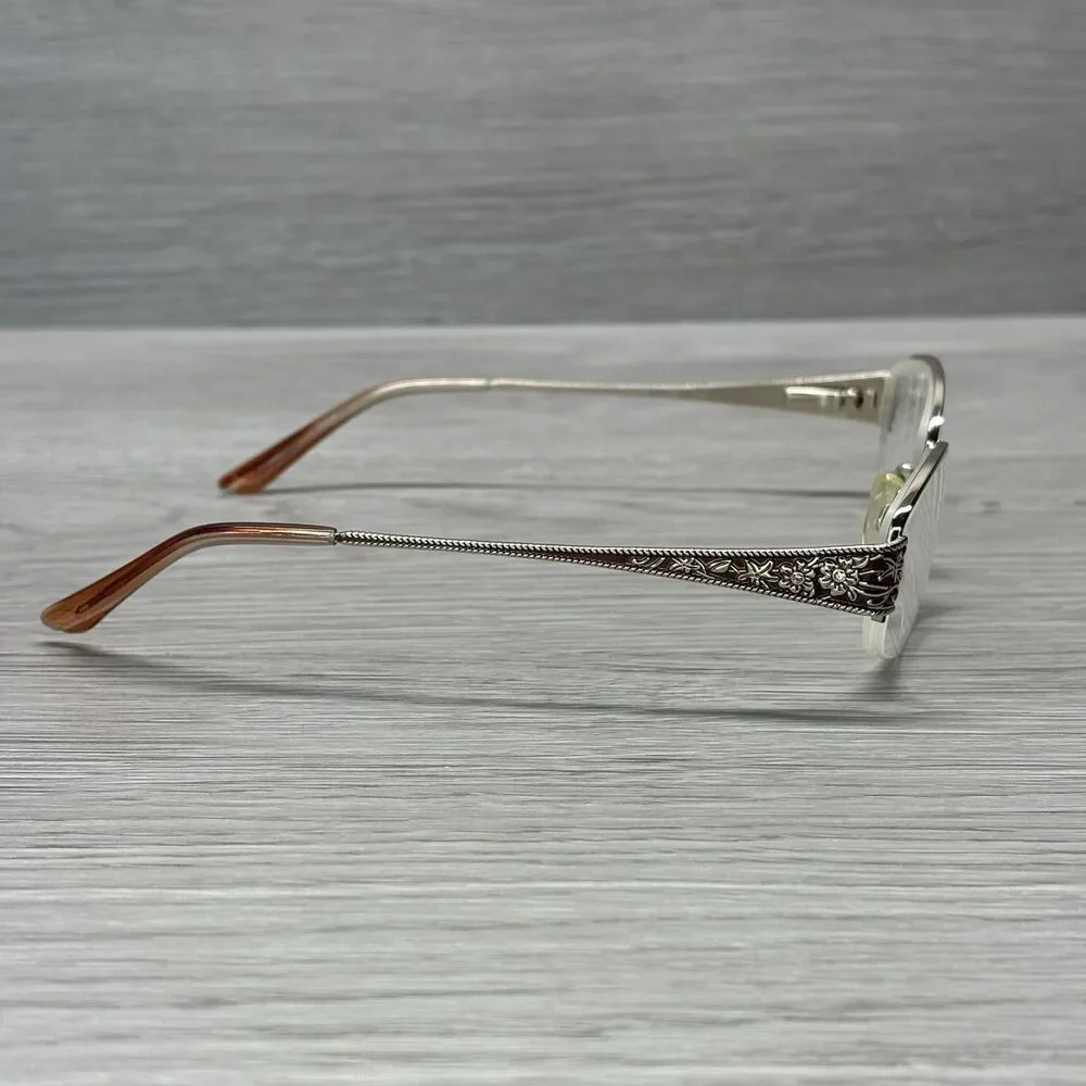 Sophia Loren Eyeglasses Frame M264 Zyloware 168 Rose Gold Metal Half Rim 49-17